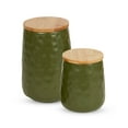 thumbnail image 1 of DII Kitchen Accessories Textured Matte Ceramic Canister Set, Sage, Dimple, 2 Piece, 1 of 9