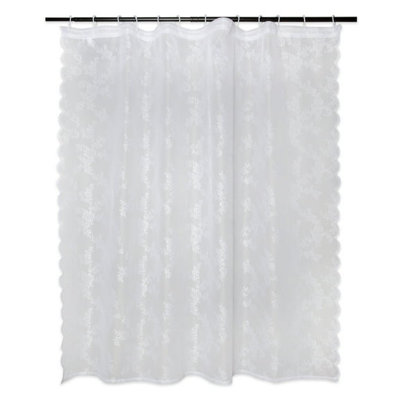 DII Lace Flower Shower Curtain