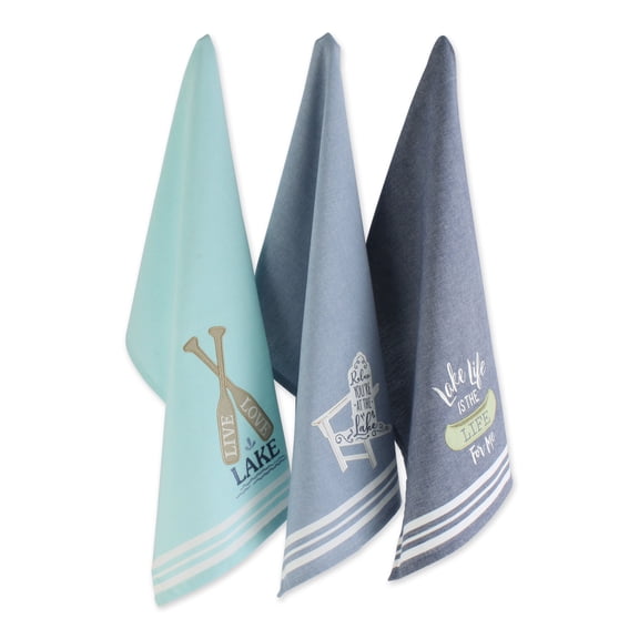 DII Lake Plaid Home Collection, 18x28", Lakeside, 3 Pieces