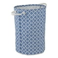 thumbnail image 1 of DII Laundry Collection, PE Coated Collapsible Bin, French Blue Lattice, Laundry Hamper, 1 of 3