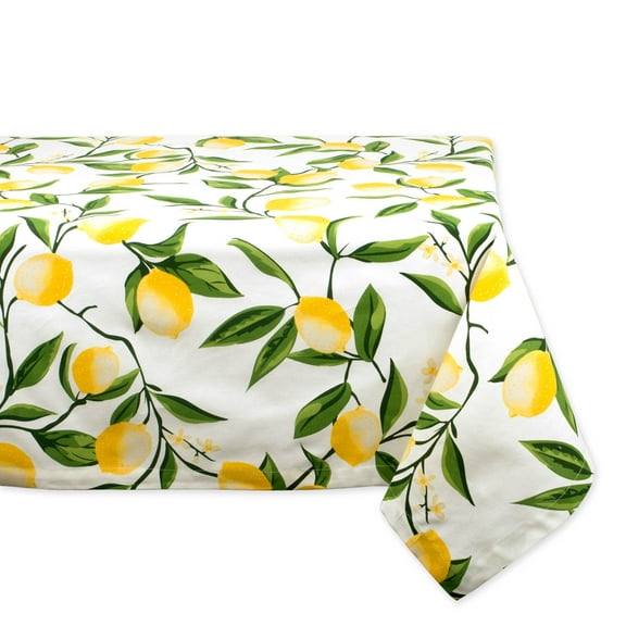 DII Lemon Bliss Print Tablecloth