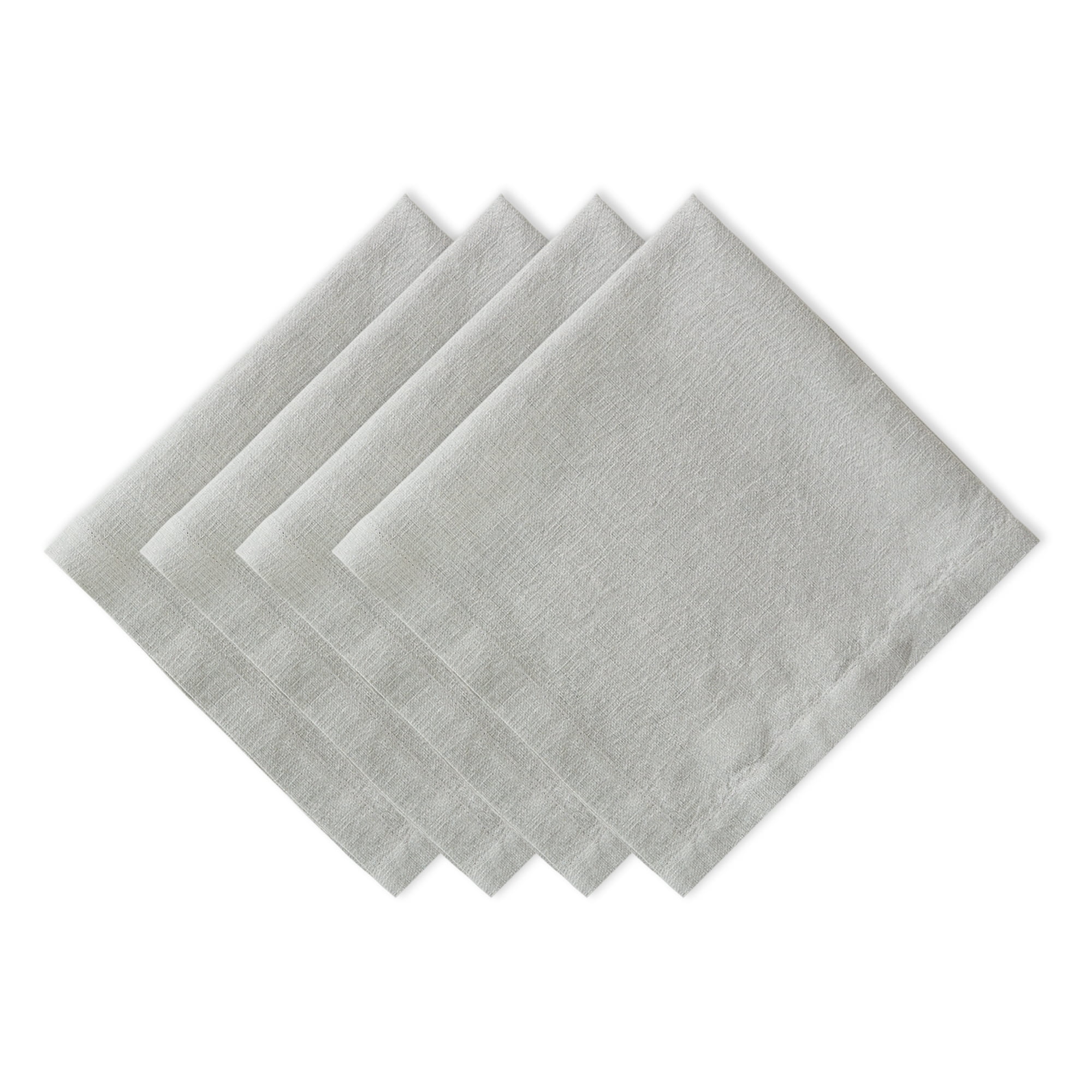 DII Linen Tabletop Collection Machine Washable, Napkin Set, 20x20, Light Rain, 4 Piece