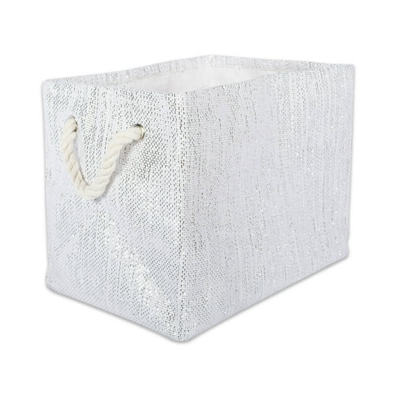 DII Lurex Decorative Bin, Medium, Woven Paper, Multiple Colors/Sizes
