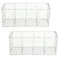 thumbnail image 1 of DII Chicken Wire Collection Farmhouse Vintage Wall Baskets, Medium Basket, White, 1 of 4