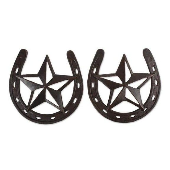 DII Modern Cast Iron Western Star Trivets in Brown (Set of 2)