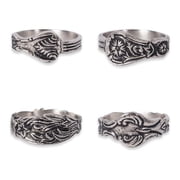 Assorted Silver Spoon Napkin Ring (Set of 4)