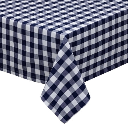 DII Modern Checkerboard 52" x 52" Cotton Tablecloth