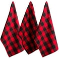 thumbnail image 1 of DII Buffalo Check Kitchen, Classic Farmhouse Dishtowel Set, 20x30", Red & Black, 3 Piece, 1 of 5