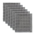 thumbnail image 1 of DII Modern Cotton Solid Windowpane Terry Dishcloths in Gray (Set of 6), 1 of 5