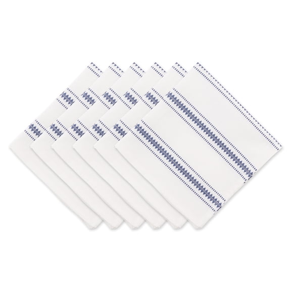 French Blue Zig Dobby Stripe Napkin (Set of 6)