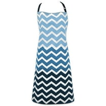 DII Modern Style 100 Percent Cotton Chevron Chef Apron in Nautical Blue