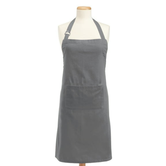 DII Modern Style 100 Percent Cotton Chino Chef Apron in Gray