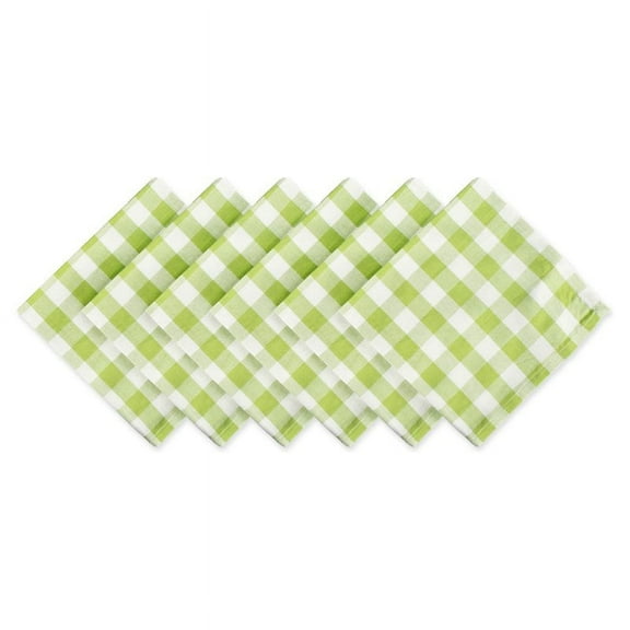 Napkin Green Apple-White Check (Set of 6)