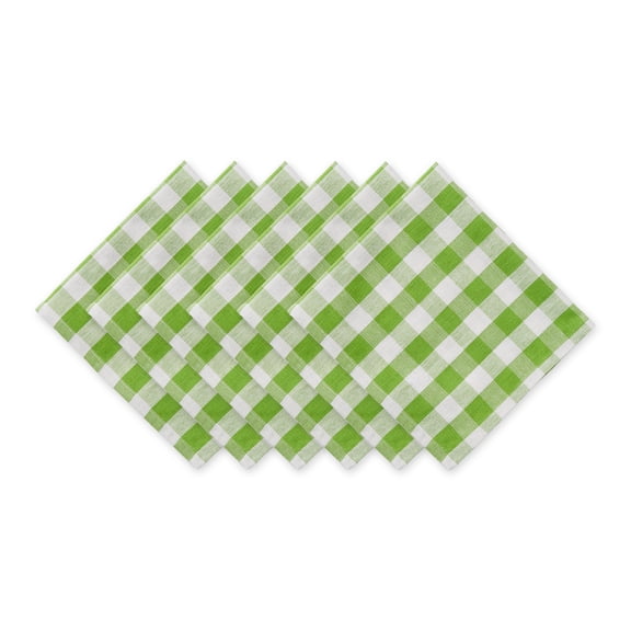 Napkin Green Apple-White Check (Set of 6)
