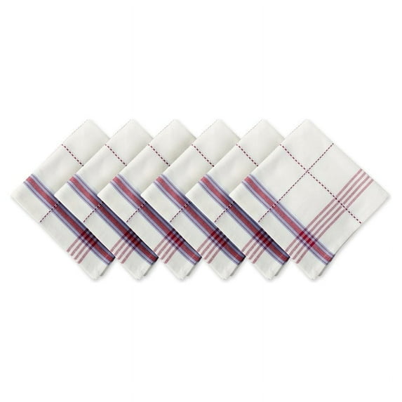 DII Modern Style Cotton Coopville Plaid Napkin in Multi-Color (Set of 6)