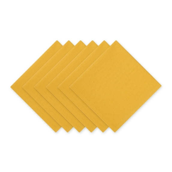 DII Modern Style Cotton Dining Napkin in Yellow Finish (Set of 6)