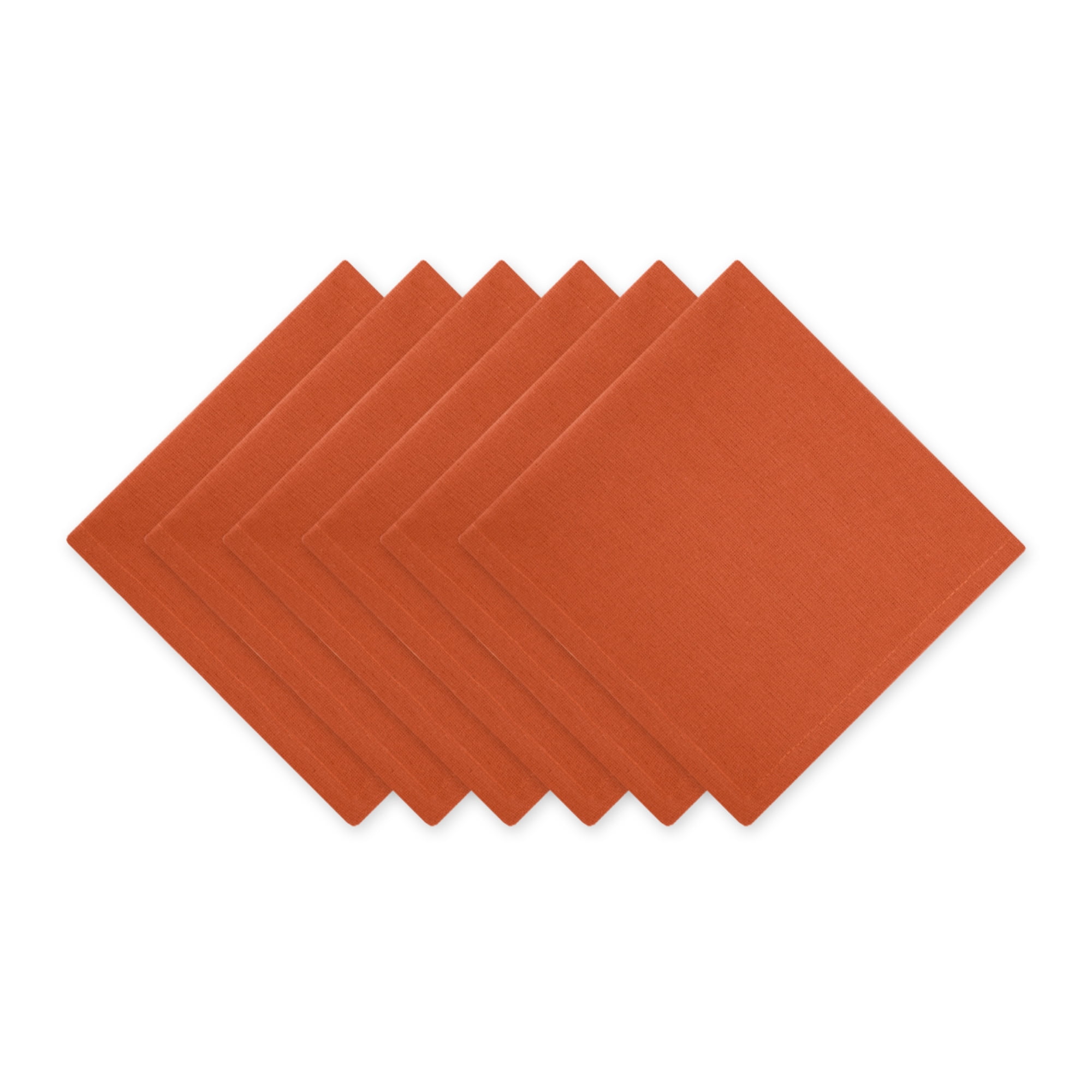 Burnt Orange Cotton Napkin Set, 20x20, 6 Piece