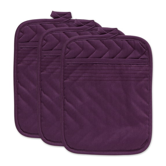 Eggplant Quilted Potholder (Set of 3)