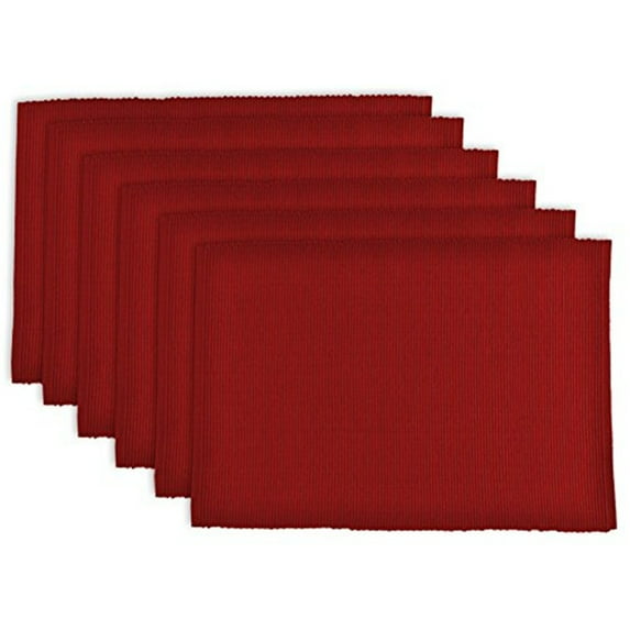 DII Tango Red Ribbed Placemat (Set of 6)