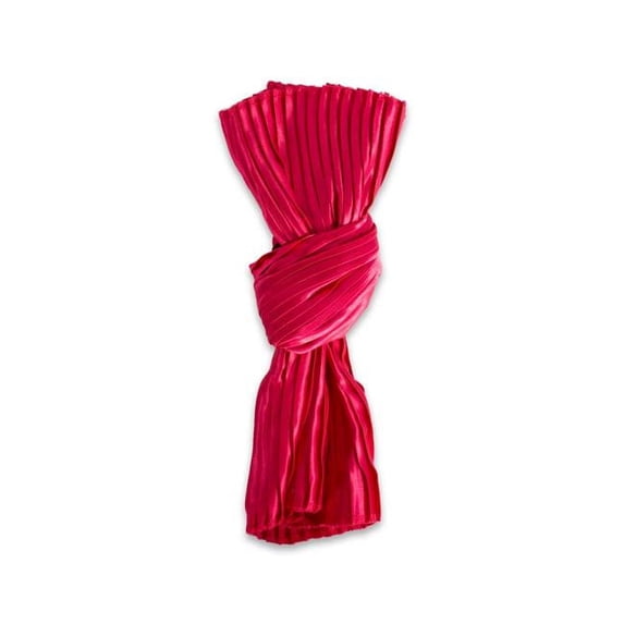 DII Modern Style Cotton Satin Knot Napkin in Red Finish (Set of 6)