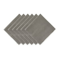 DII Heavyweight Fringe Napkin Set 6 Piece, Gray, 20x20"
