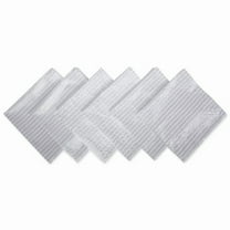 DII Modern Style Cotton Stripe Napkin in Gray Finish (Set of 6)
