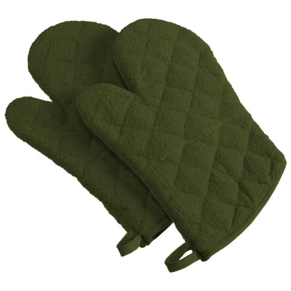 DII Modern Style Cotton Terry Oven Mitt in Sage Green (Set of 2)