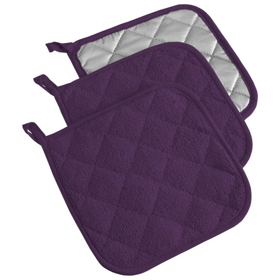 Eggplant Terry Potholder (Set of 3)