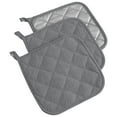 thumbnail image 1 of DII Modern Style Cotton Terry Potholder in Gray Finish (Set of 3), 1 of 4