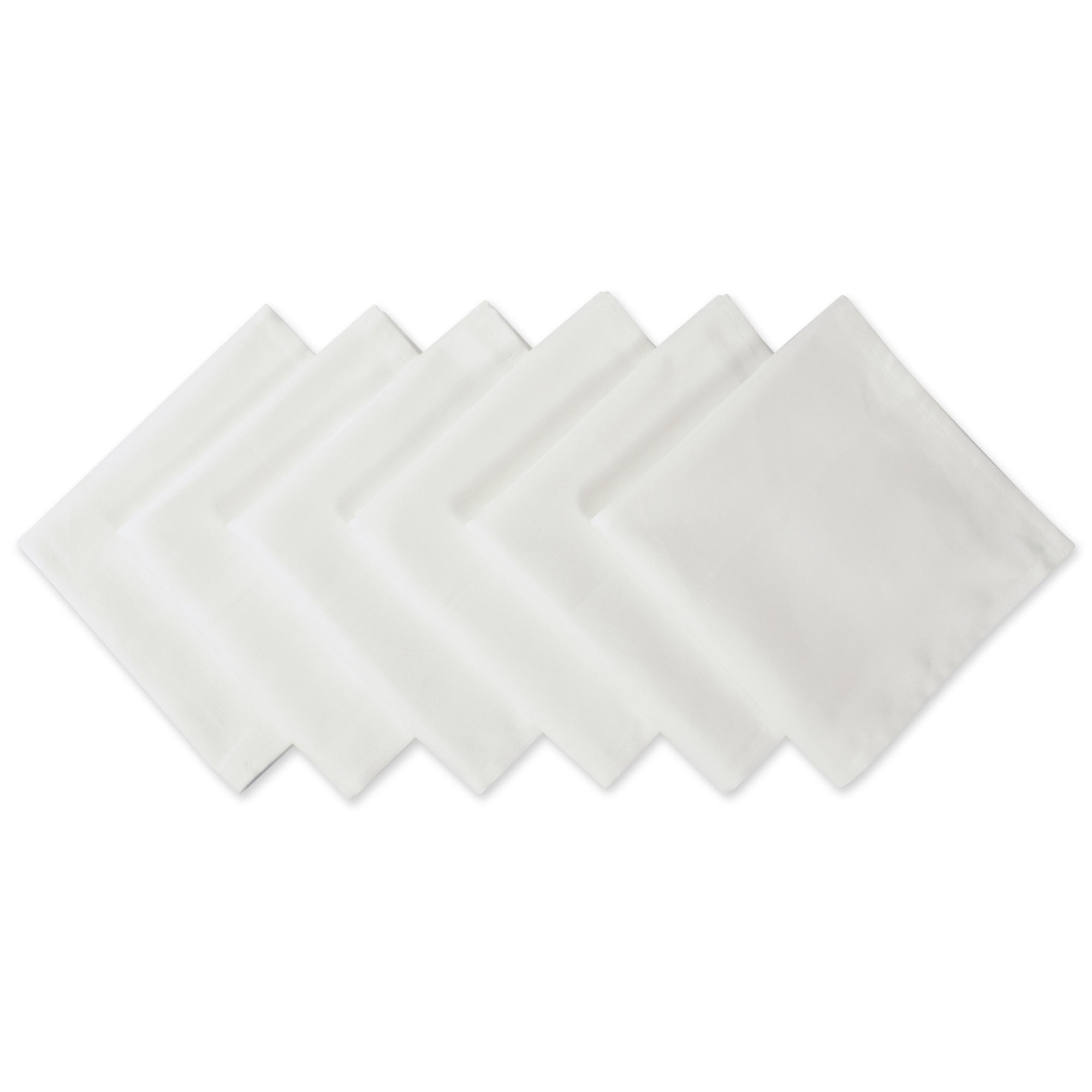 White Solid Polyester Napkins Set of 6, 18x18