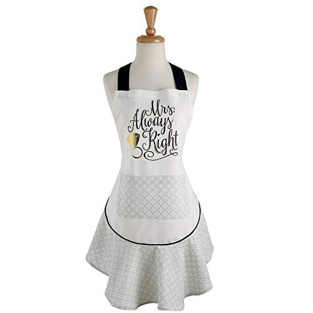 DII Mrs. Always Right Ruffle Apron, Multi