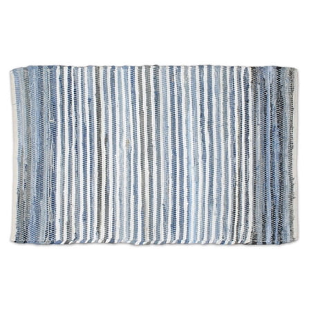 Multi Denim Rag Rug 4x6-ft