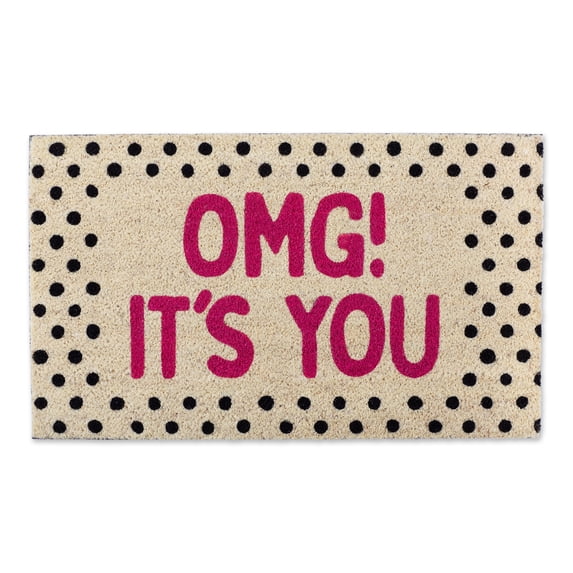 DII Natural Coir Doormat, Fun Greeting Mat, OMG! It's You, 17x29"