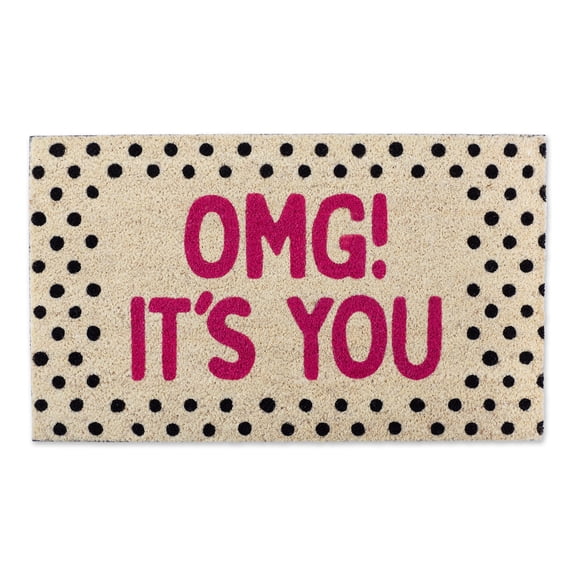 DII Natural Coir Doormat, Fun Greeting Mat, OMG! It's You, 17x29"