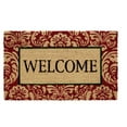 thumbnail image 1 of DII Natural Coir Doormat Outdoor Welcome Mat, 17x29", Damask, 1 of 3