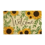 DII Natural Coir Doormat Outdoor Welcome Mat, 17x29", Sunflower