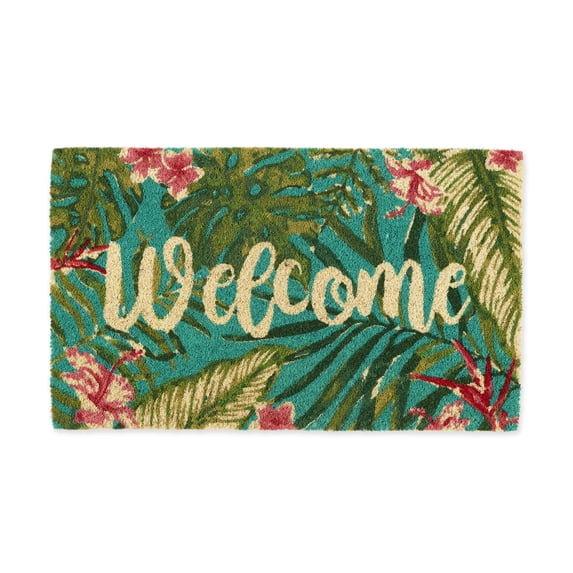 DII Natural Coir Doormat Outdoor Welcome Mat, 17x29", Tropical