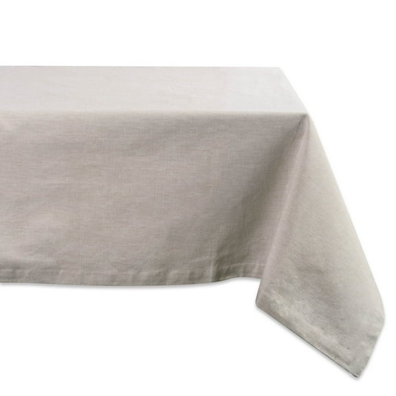 DII Natural Solid Chambray Tablecloth, 60X120", 100% Cotton