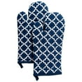 thumbnail image 1 of DII Modern Style Cotton Lattice Oven Mitt in Nautical Blue (Set of 2), 1 of 8