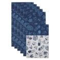 thumbnail image 1 of DII Nautical Blue Market Print Fridge Liner (Set of 6), 1 of 3