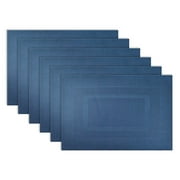 Nautical Blue Pvc Doubleframe Placemat (Set of 6)