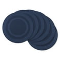 thumbnail image 1 of DII Doubleframe Indoor/Outdoor PVC Round Placemat/6, Nautical Blue, 13.75" Diameter, 1 of 5
