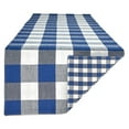 thumbnail image 1 of DII Navy/Off White Reversible Gingham/Buffalo Check Table Runner 14x72, 14x72", 1 of 14