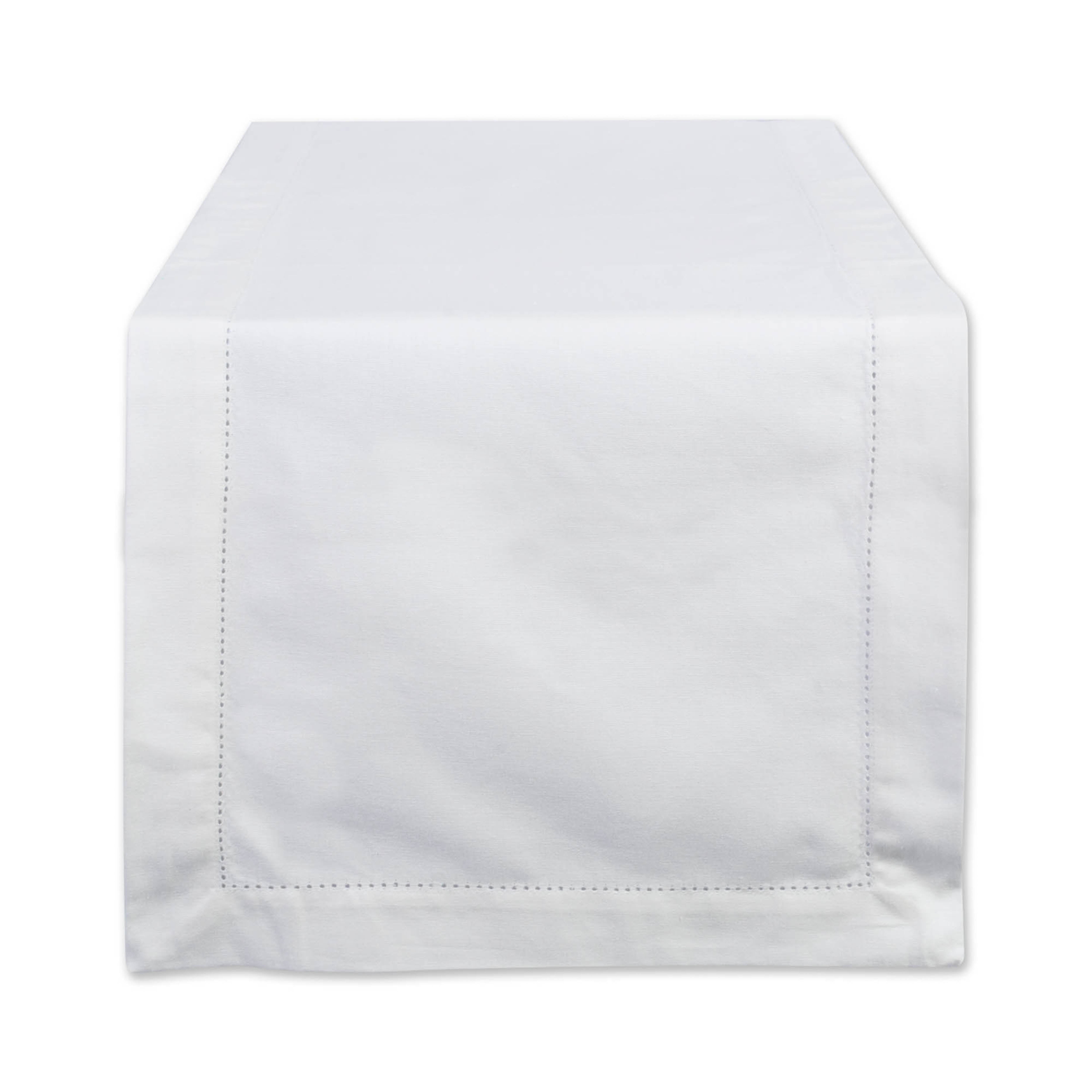 White Cotton Hemstitch Table Runner 14x108