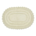thumbnail image 1 of Off White Small Oval Crochet Bath Mat, 1 of 3