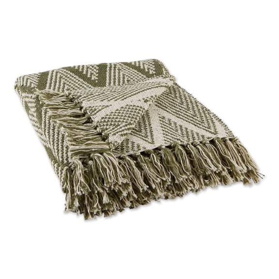 Olive Green Tone Multi Diamond Throw
