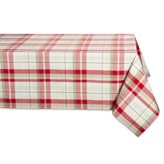 DII Orchard Plaid Kitchen Tablecloth, 60x84", 100% Cotton