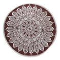 thumbnail image 1 of DII Outdoor Rugs Collection Reversible Woven, 5' Round, Blackberry Sunflower, 1 of 3