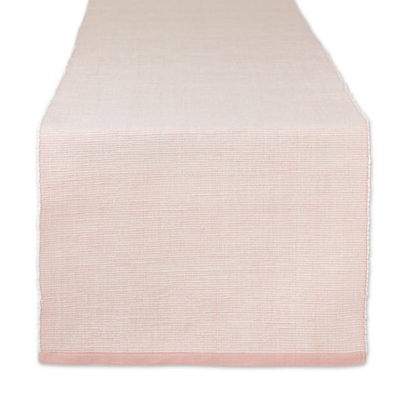 DII Pale Mauve Eco-Friendly Chambray Fine Ribbed Table Runner 13x72 inches