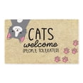 thumbnail image 1 of DII Pet Print Collection Natural Coir Doormat, 17x29", Cats Welcome, 1 of 3